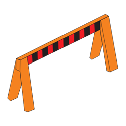 Barricade Markings Black & Orange Hi-Intensity