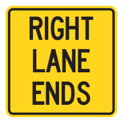 Right / Left Lane Ends Tab