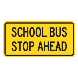 School Bus Stop Ahead Tab