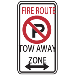 Fire Route Tow Away Zone