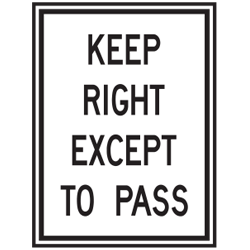 Keep Right Except to Pass