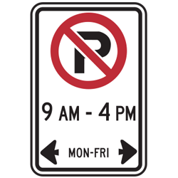 No Parking With Days And Times