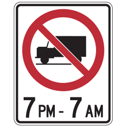 No Heavy Trucks With Time Restriction