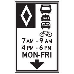 Reserved lane - Multiple Vehicle Classes