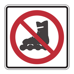 No In-Line Skating