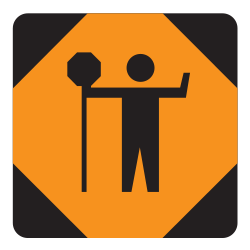 Traffic Control Person Ahead