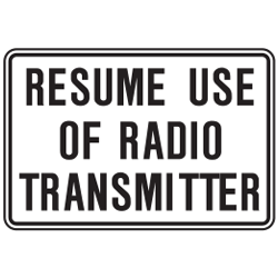 Resume Use of Radio Transmitter