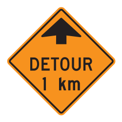 Detour Ahead 1 Km